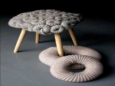 Knitted Stools Design by Claire-Anne O'Brien