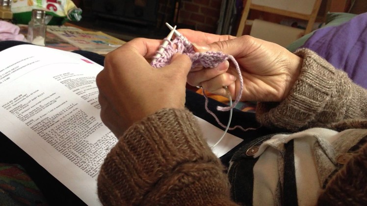 Knitting Help - Knit and purl on wrap yarn around needle twice