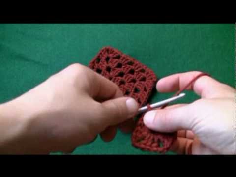Left Hand: How To Crochet Granny Square