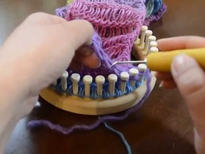 Loom Knit Bind Off Infinity Scarf