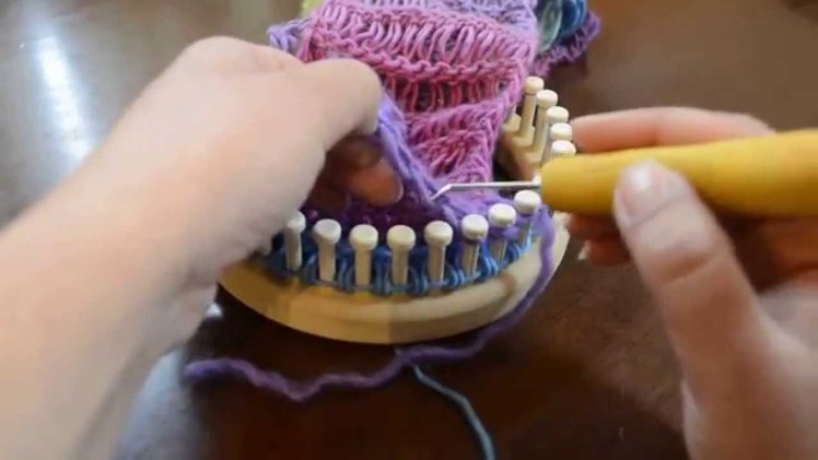 Loom Knit Bind Off Infinity Scarf