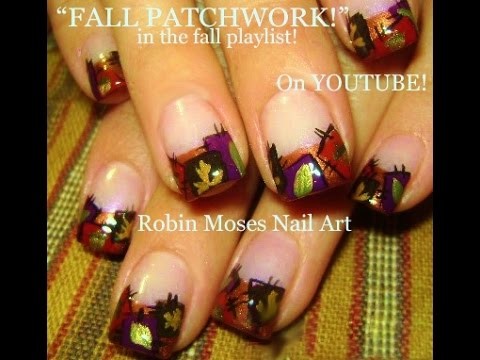 Nail Art Tutorial | DIY Easy Fall Nails | Autumn Patchwork Thanksgiving Design