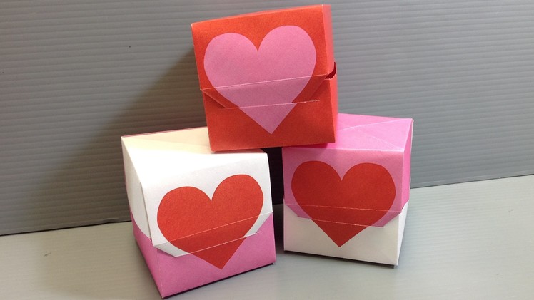 Origami Valentine Heart Gift Box - Print Your Own