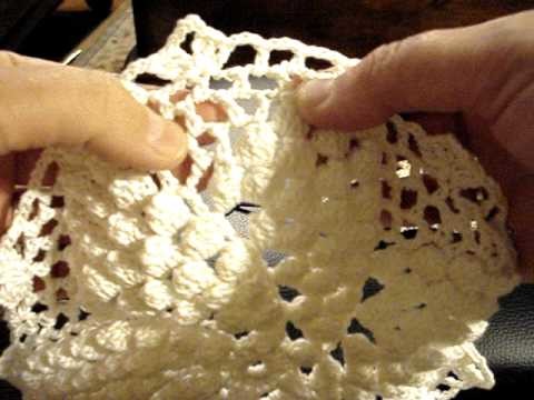 ( PART 4) MOTIF OF Crocheted Popcorn Pinwheel Bed Spread