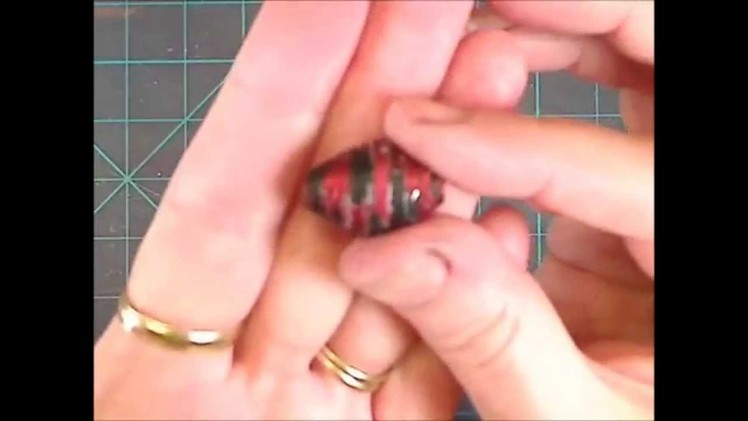 Red Foil Paper Beads tutorial