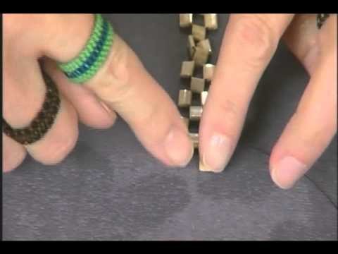 Right Angle Weave using Mikyuki Tila Beads