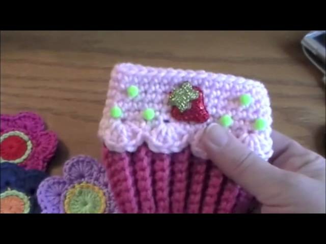 Small Haulsie from Listia: Crocheted Flowers and Cupcake Cozy!
