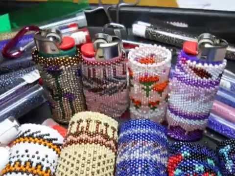 Beaded lighter cases by O.H. Womandress