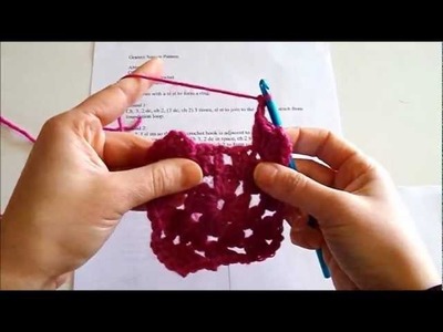Crochet tutorial: How to make a granny square and read a pattern. Step by step instructions.