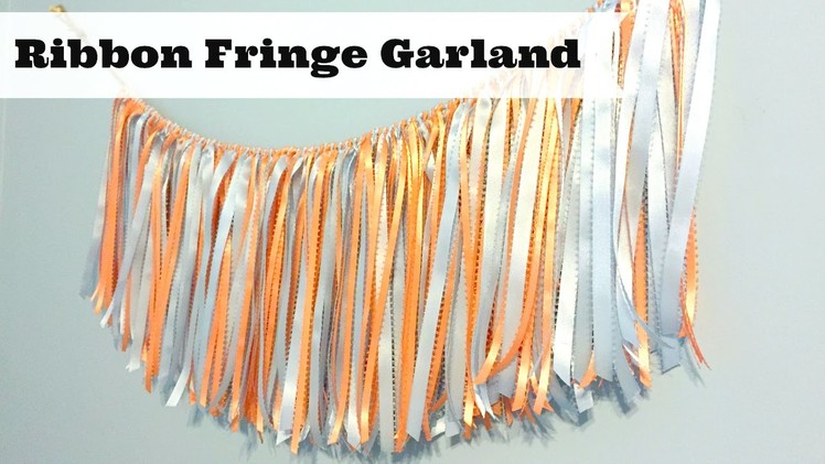 Dollar Store Crafts: Ribbon Fringe Garland