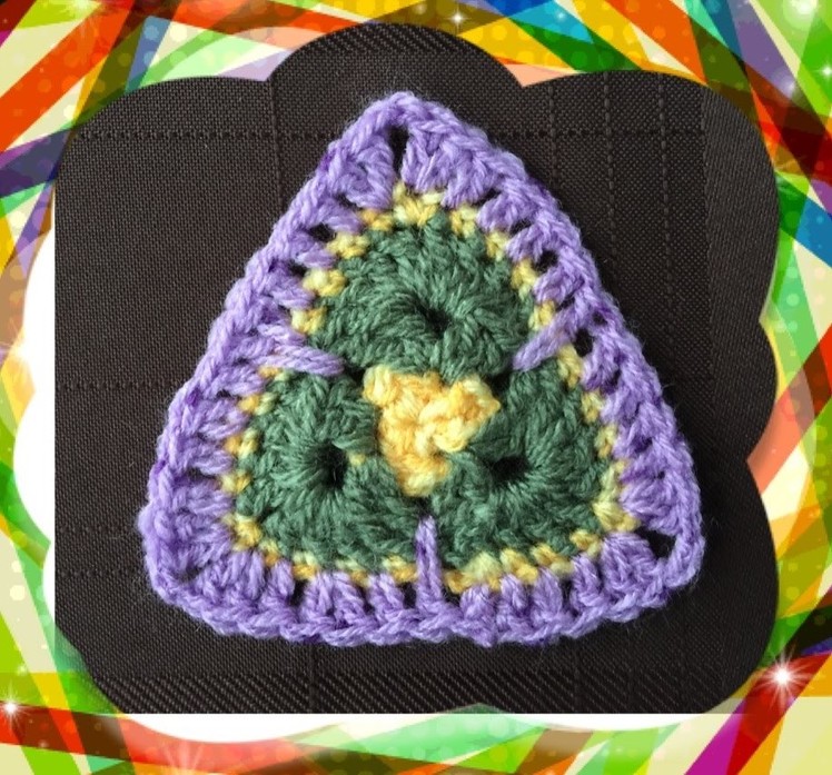 How to Crochet a Triangle Motif Pattern #21│ by ThePatterfamily