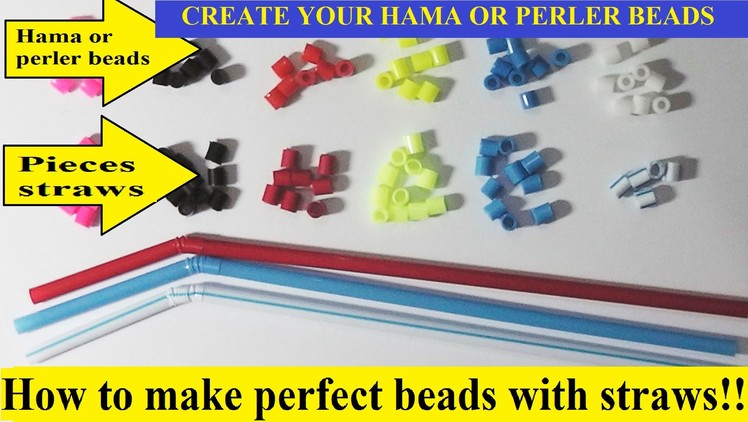 How to make Easy and perfect beads with straws.  Create your Perler beads or hama beads with straws