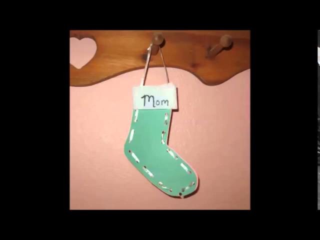 Make a Christmas Stocking out of Paper & Ribbon (Preschool Craft)