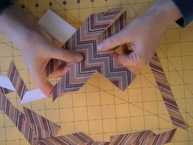 Tutorial: how to create chevron pattern from stripy paper