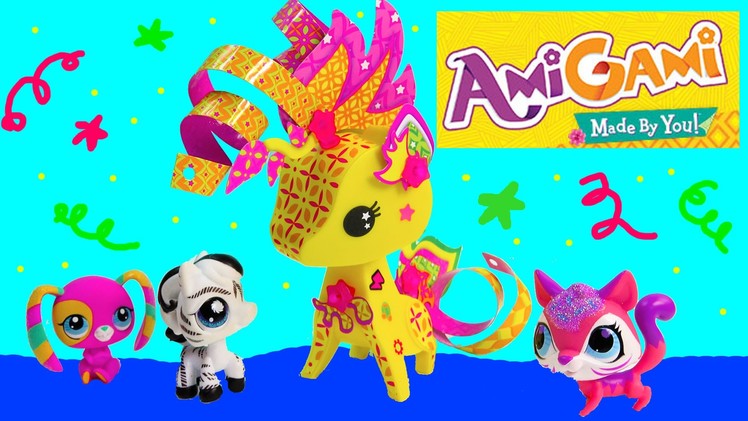 AmiGami Paper Pop Out Styling Craft Giraffe Wild Animal Pet Playset Review Cookieswirlc Mattel