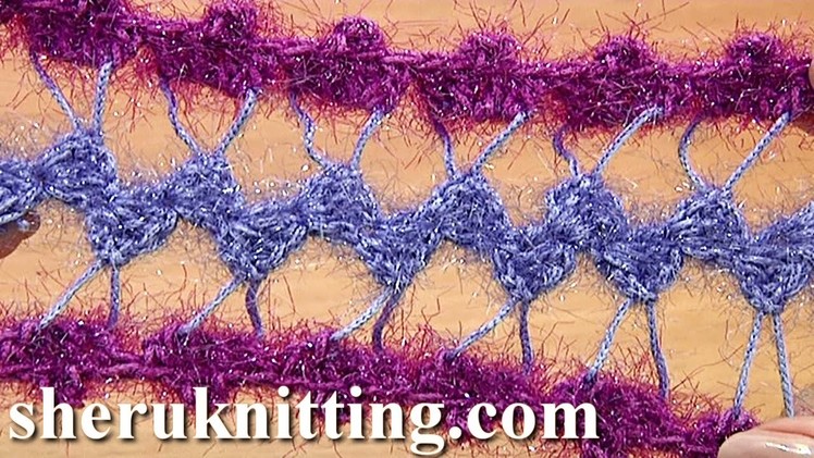 Developing Basic Strip With Additional Crochet Tutorial 31 Hairpin Lace Crochet
