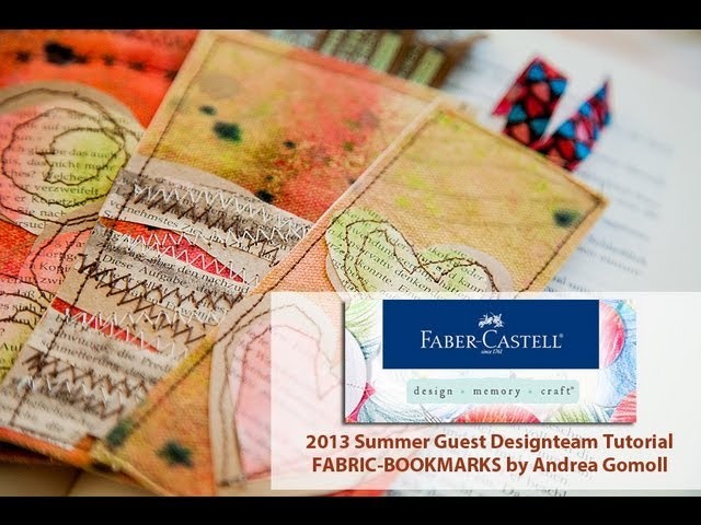 【Faber Castell - Design Memory Craft】 Guest Designteam Project #5 - Fabric Bookmarks