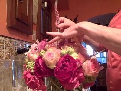Euro Centerpiece With Hydrangea Orchids Roses & Peonies - DIY Part 2