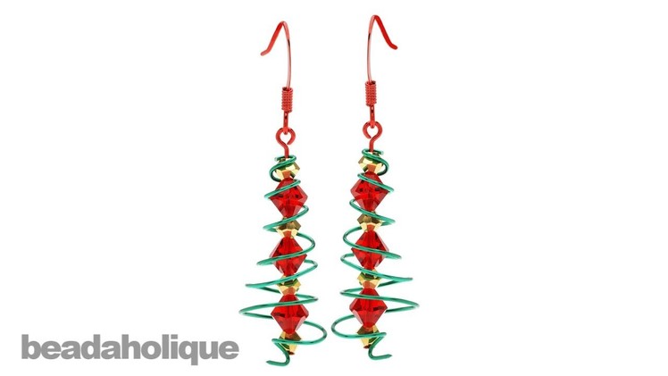 How to Make a Wire Spiral Christmas Tree Earring
