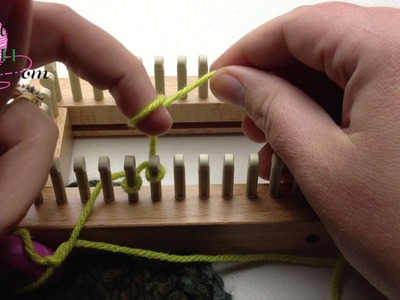 Loom Knit Cast On: Half Hitch Cast On or Backwards loop