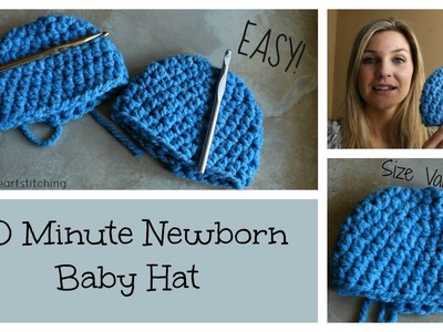 20 Minute Newborn Crochet Beanie