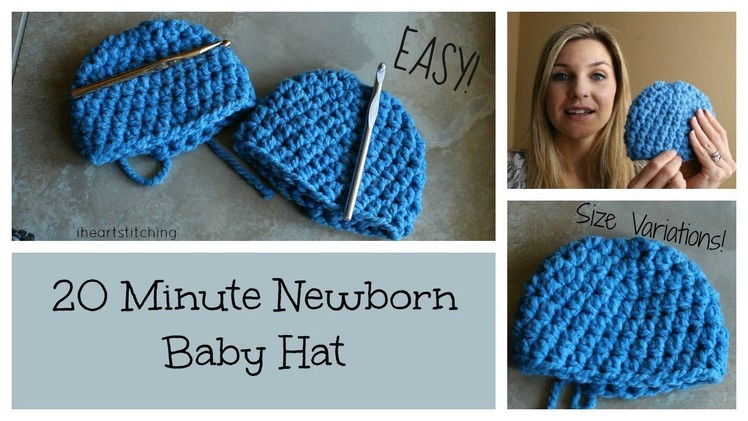 20 Minute Newborn Crochet Beanie