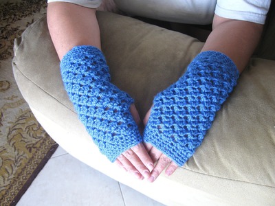 Angel Stitch Fingerless Gloves - Crochet Tutorial