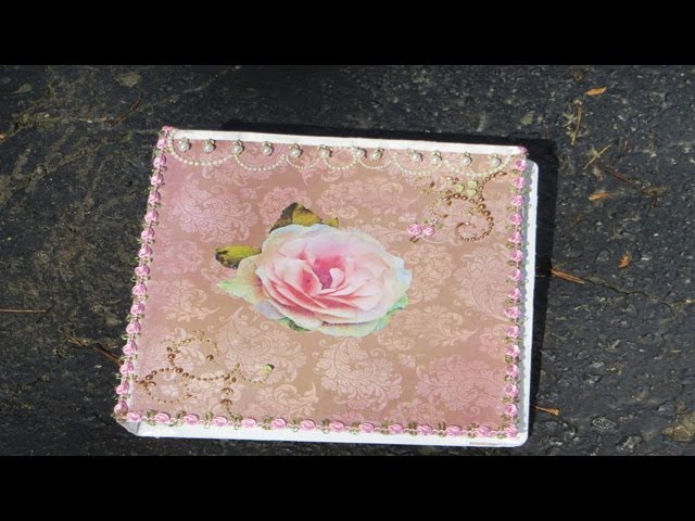 Back to school notebook DIY Decoupage Scrapbook papars & Embellishments