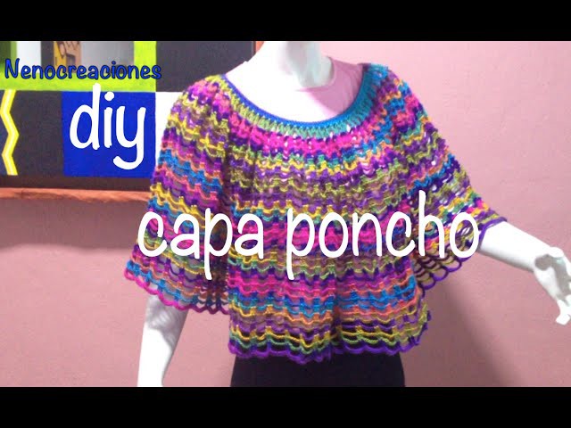 Capa Poncho Fácil y Rápido #Ganchillo #Crochet Easy Layer up DIY