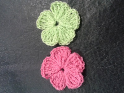 Como tejer flores de 5 petalos a crochet muy facil!.How to make flowers of 5 petals woven easy!