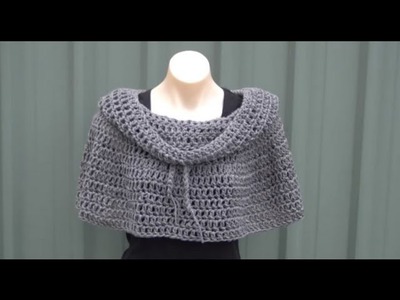 Cowl Neck Poncho Crochet Tutorial