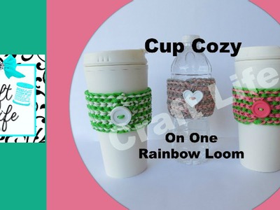 Craft Life Cup Cozy Tutorial on One Rainbow Loom