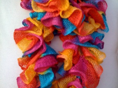 Crochet a Ruffled Scarf with the Afghan or Tunisian Stitch