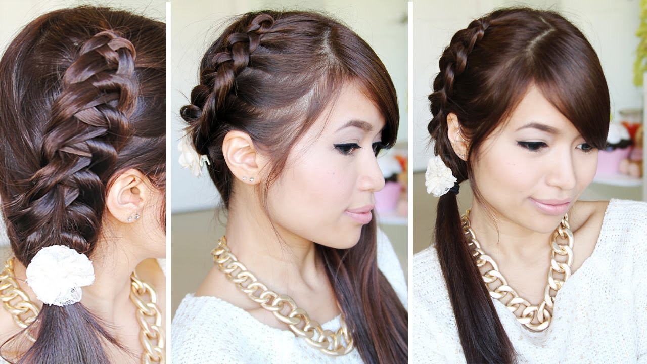 Crochet Braid Ponytail Hairstyle for Medium Long Hair Tutorial Bebexo