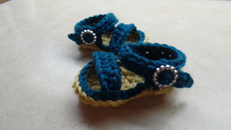 #Crochet Easy Baby Sandals Shoes #TUTORIAL