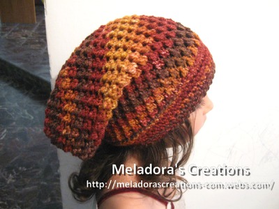Crochet Hat - Meladora's Butterfly Stitch Slouch Hat Tutorial