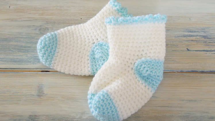 (Crochet) How To - Crochet Baby Sock Booties