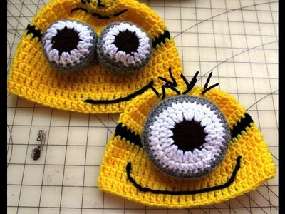 #Crochet Inspired by:  Despicable Me Minion  Beanie. Video 1