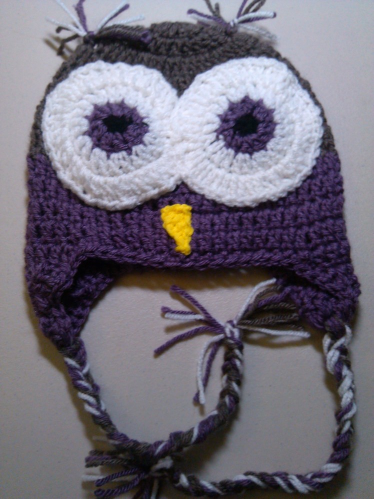 Crochet Owl Beanie   -  Part  1
