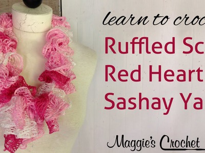 Crochet Red Heart Boutique Sashay Yarn Ruffle Scarf