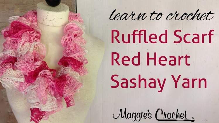 Crochet Red Heart Boutique Sashay Yarn Ruffle Scarf