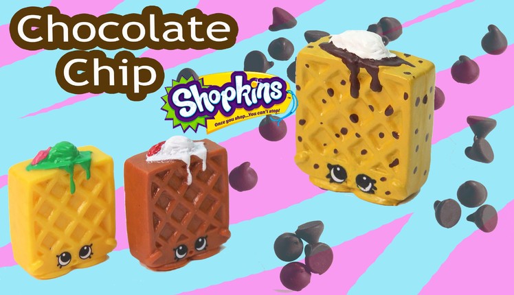 Custom Shopkins Season 2 CHOCOLATE Chip Waffle Sue DIY Painted Craft Toy Video Cookieswirlc