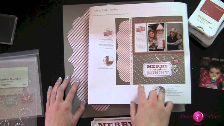 Day 7 How to Use CTMH Scrapbooking Kits and Stamp Fabulous Christmas Layouts AboveRubiesStudio