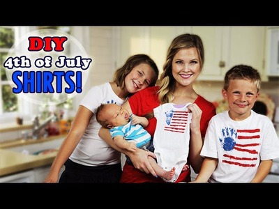 DIY 4th of July Shirts!! Winston's first craft!!