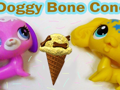 DIY Doggy Bone Cone Ice Cream Littlest Pet Shop Webkinz Inspired Craft LPS Dogs