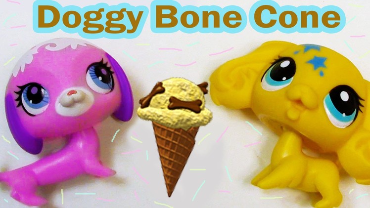 DIY Doggy Bone Cone Ice Cream Littlest Pet Shop Webkinz Inspired Craft LPS Dogs