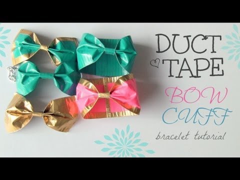 DIY: Duct Tape Bow Cuff Bracelet