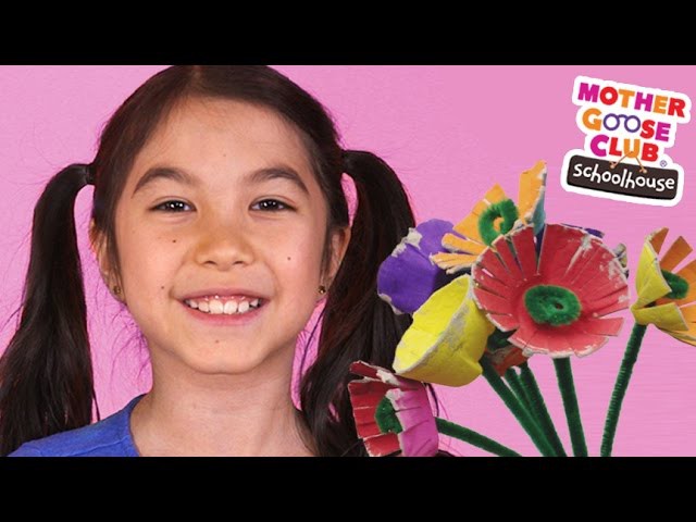 DIY Egg Carton Flowers Kids Craft | Show Me How by Mother Goose Club Schoolhouse