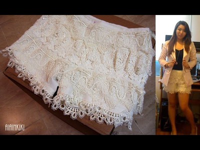 DIY Fashion: How to make Crochet Lace Shorts