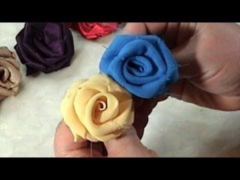 DIY, How to make Fabric Flowers Roses, Tutorial, DIY